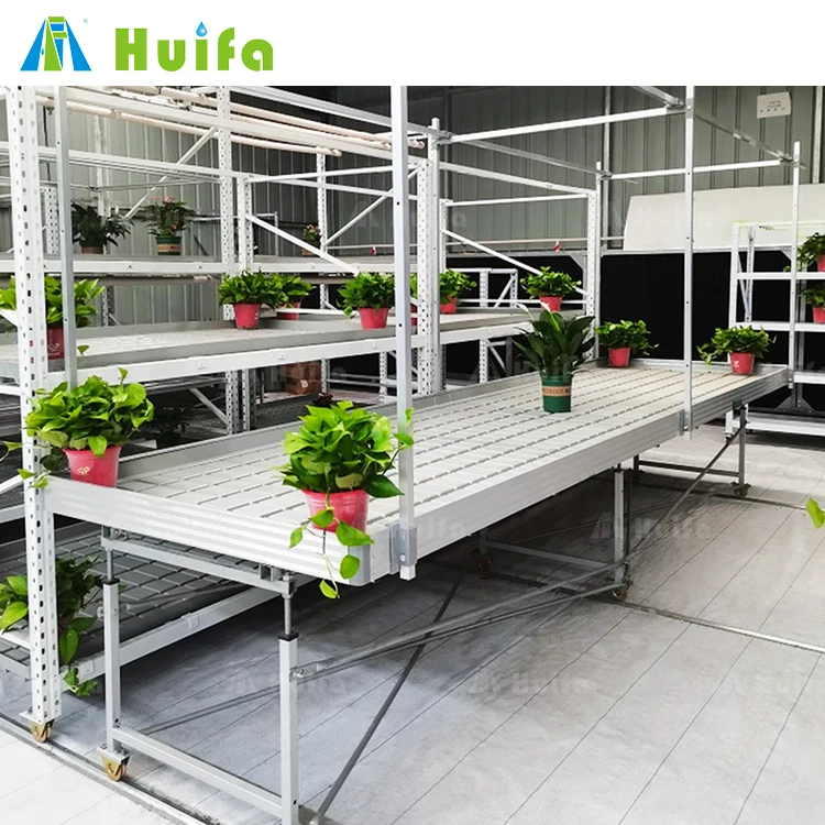 Hydroponic Flood Grow Table Custom Size Rolling Benches Serving The Us Canada And Thailand Markets