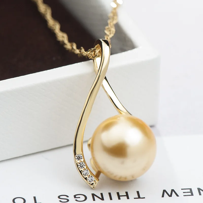 S925 Sterling Silver  Gold Cubic Zirconia Pendant  Jewelry accessories for Her Gifts for Woman Wife Girlfriend Mom