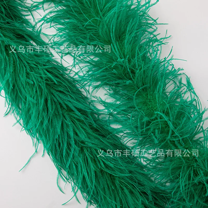 Wholesale High Density Feather strip Plumges Decor Fancy Lace Trim Fabric Ostrich Feather Trim for Wedding Decorations Party