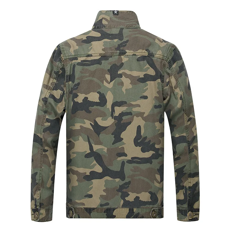 Factory Outlet Denim Jacket Men Fashion Camouflage Jacket Men Slim Stretch Black Jacket For Men