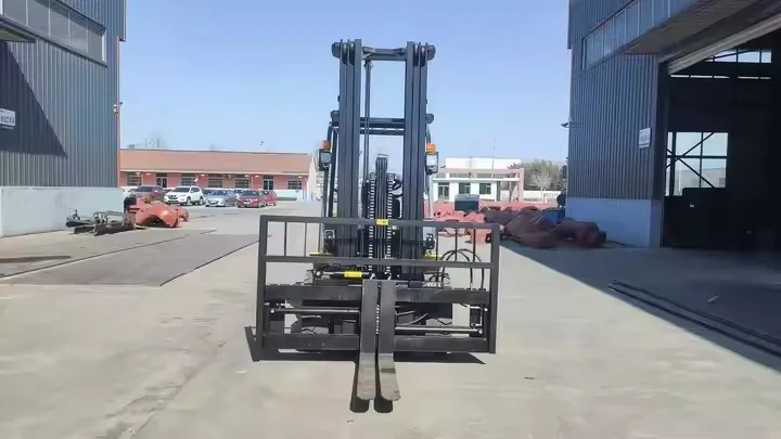 China factory 4000kg diesel forklift 4 ton fork lift with japan Mitsubishi engine traceless tire