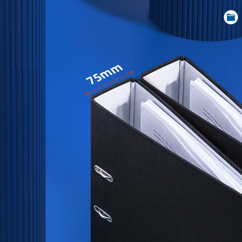 3 Inch 2 Ring Presentation View Black Holds 300 Sheets Document Organizer Binder