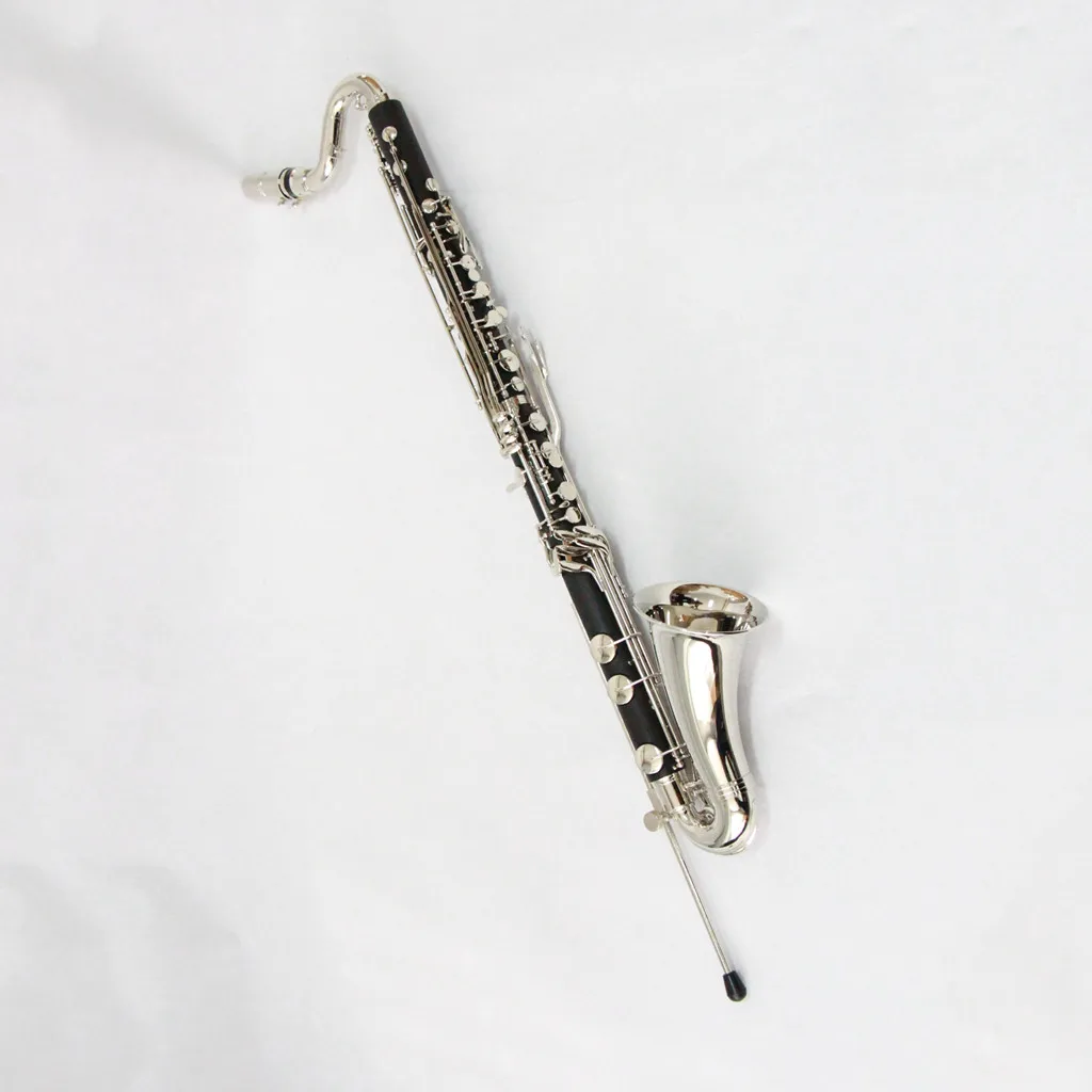 OEM CHINA Bass Clarinet Hard Rubber Body Nickel Plated Keys Neck And Bell B Clarinet