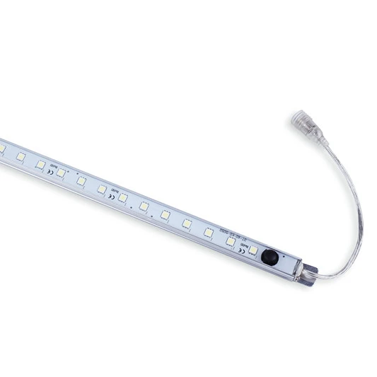 Waterproof Linear LED Light Bar Fixture w/ DC Barrel Connector and On/Off Button