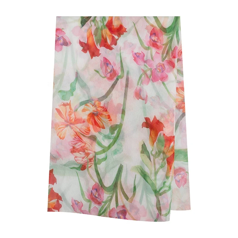 sheer graceful wrinkle fabric 8mm silk crepe Ggt print fabric natural mulberry silk digital print Ggt fabric with OEKO-TEX 100