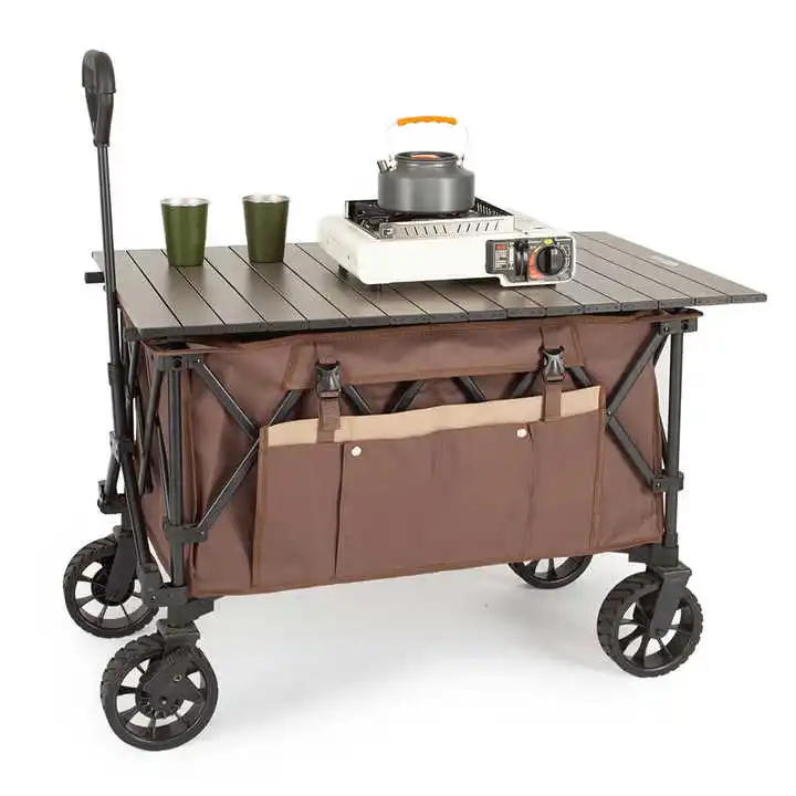 Collapsible Folding Beach Garden Utility Cart Trolley Wagon Foldable Picnic Camping cart folding wagon