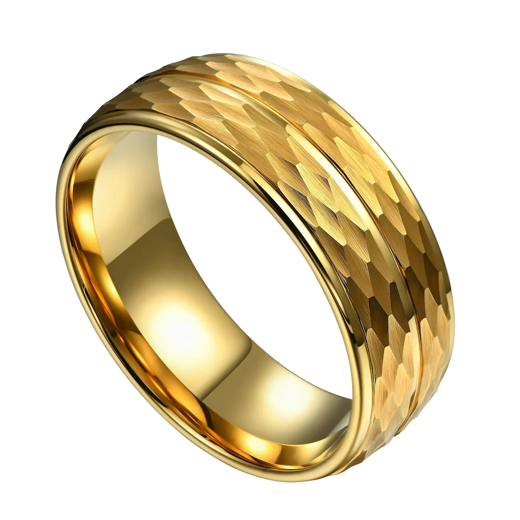 OEM Customized Sex Jewelry 18K Gold Plated BIG size Tungsten carbide rings For Men