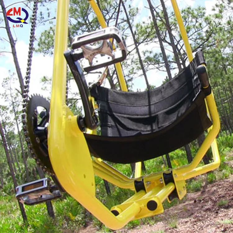 Scenic Spot Ecological Park Farm Exciting Project Aerial Bicycle Wire Rope Bicycle