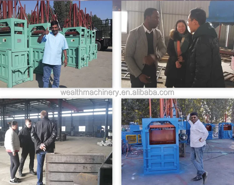 scrap automatic cardboard vertical press baler machine for used clothing