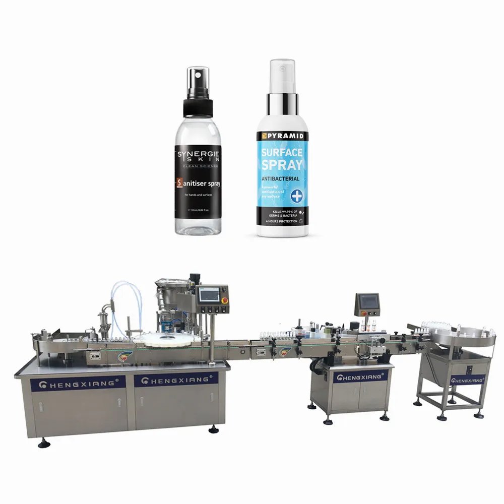 Automatic Glass Bottle Perfume Production Line 30ml 100ml Spray Filling Crimping Machine