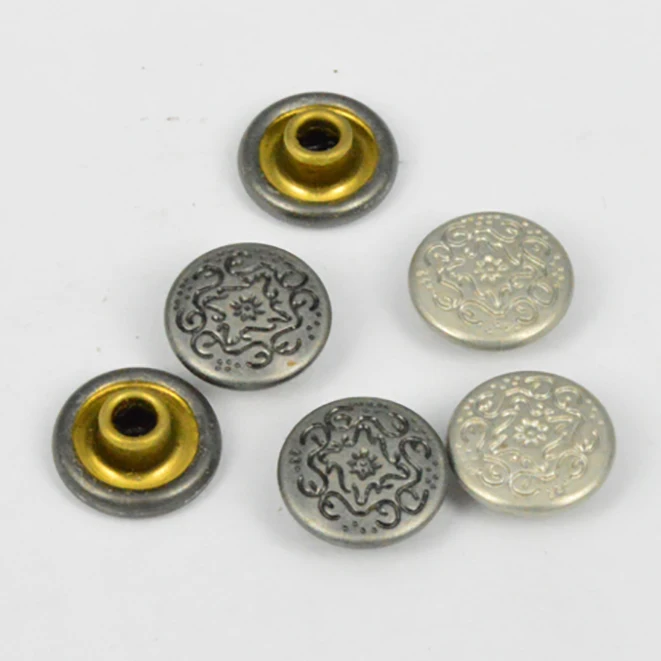 eco friendly sustainable factory stock dyeable enamel optional variety colorful custom button and rivets for kids clothing