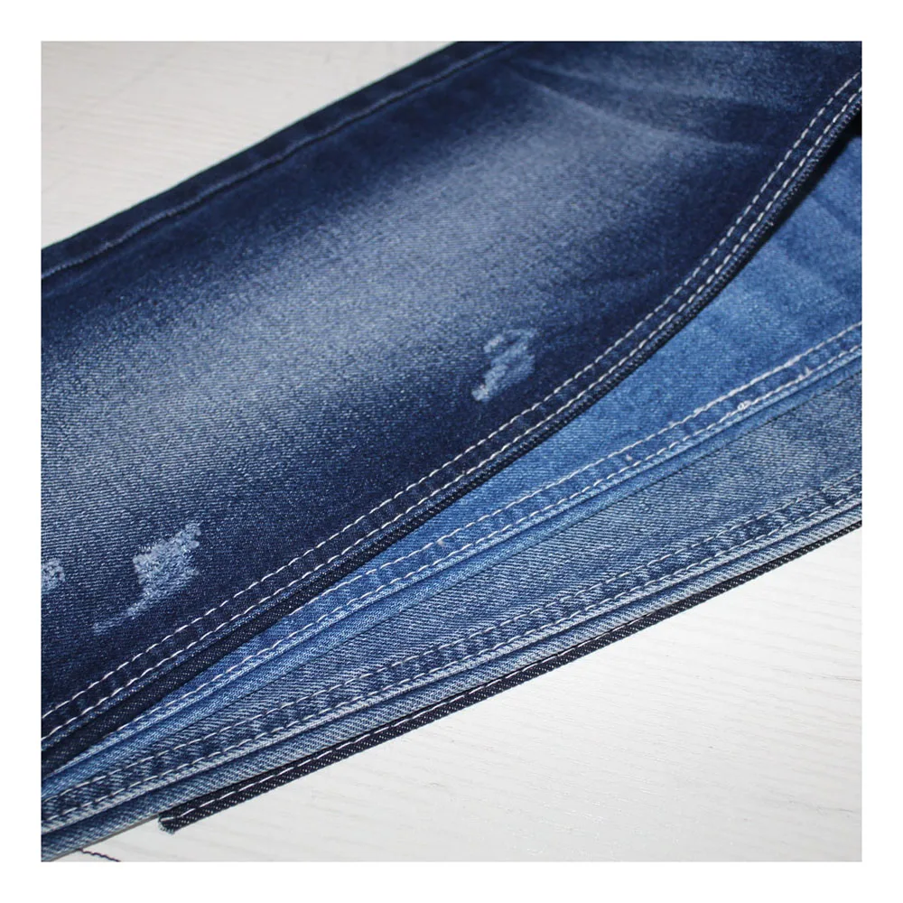 twill fabric soft Blue Grey denim fabric stock price Casual fabric