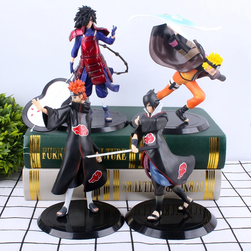 Hot Toys Collectibles Action Figure 6pcs Japanese Car Table Decor Cosplay Uchiha Sasuke Kakashi Dolls For Kids Model Toy