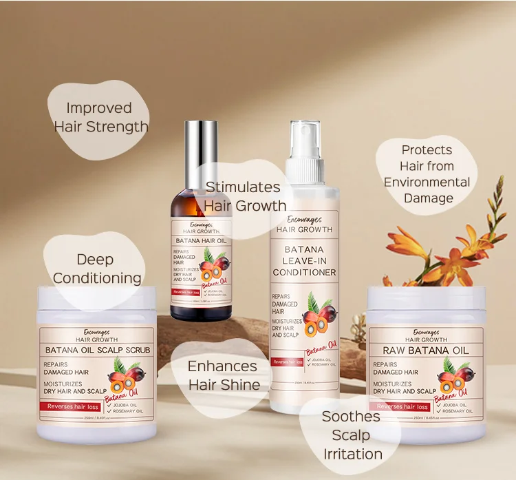 Private Label Organic 100% Pure Raw Batana Oil Butter Natural Anti Loss Hair Regrowth Batana Oil for Hair Growth