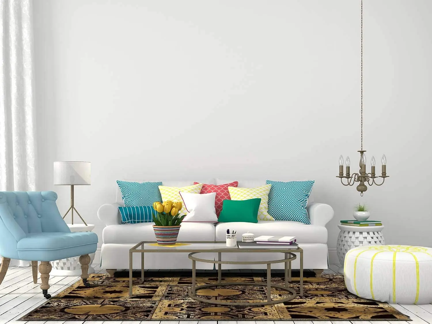 Polyester Printed Big Area Rugs for Door Kitchen Round or Square Christmas Patterns With TPR Latex Backing Living Room