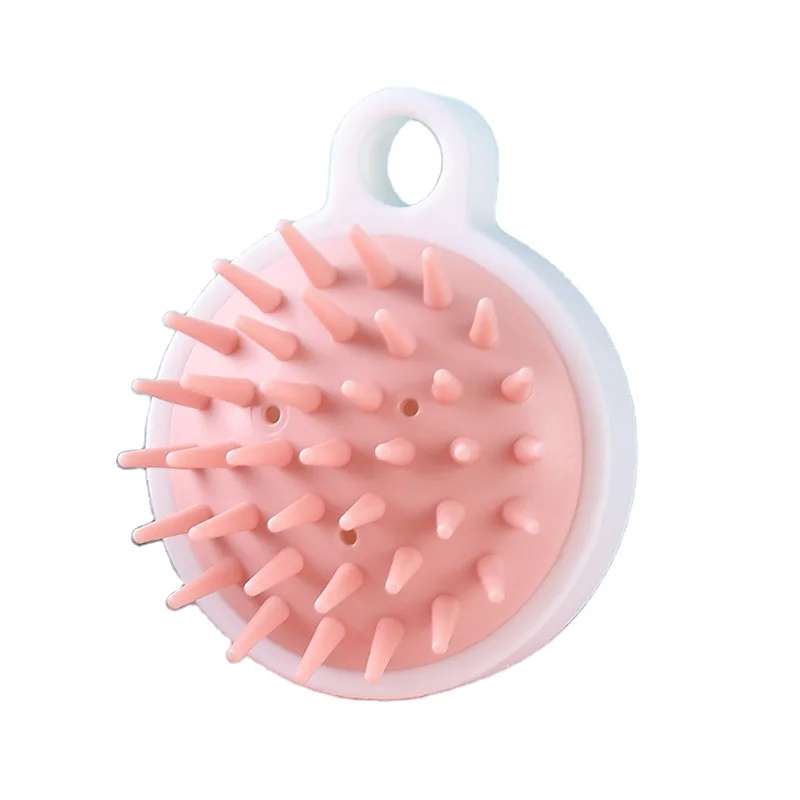Pink mini hair brush soft bristles plastic hair brush massage skin professional home-used hair brush