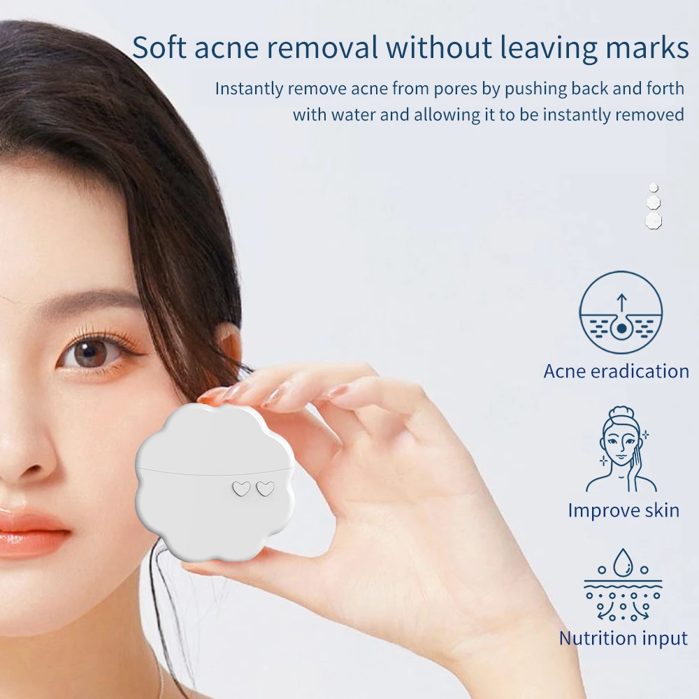 Mini Portable Dead Skin Blackhead Remover Tool Facial Peeling Pore Deep Cleansing Face Spatula Ultrasonic Skin Scrubber