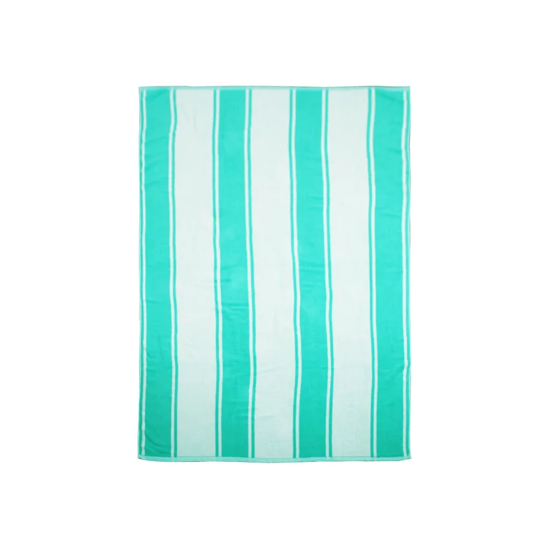Traditional Factory Custom Woven 100% Organic Cotton Jacquard Stipes Adult Bath Beach Towel