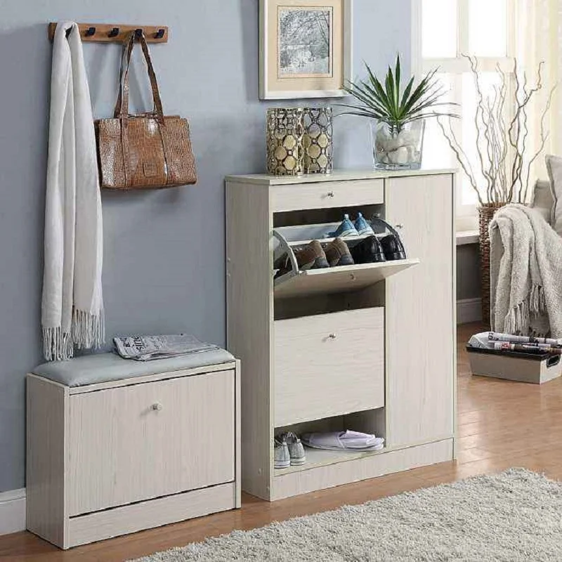 Modern Wooden Shoe Cabinet Furniture Design Shoes Organizer Rack