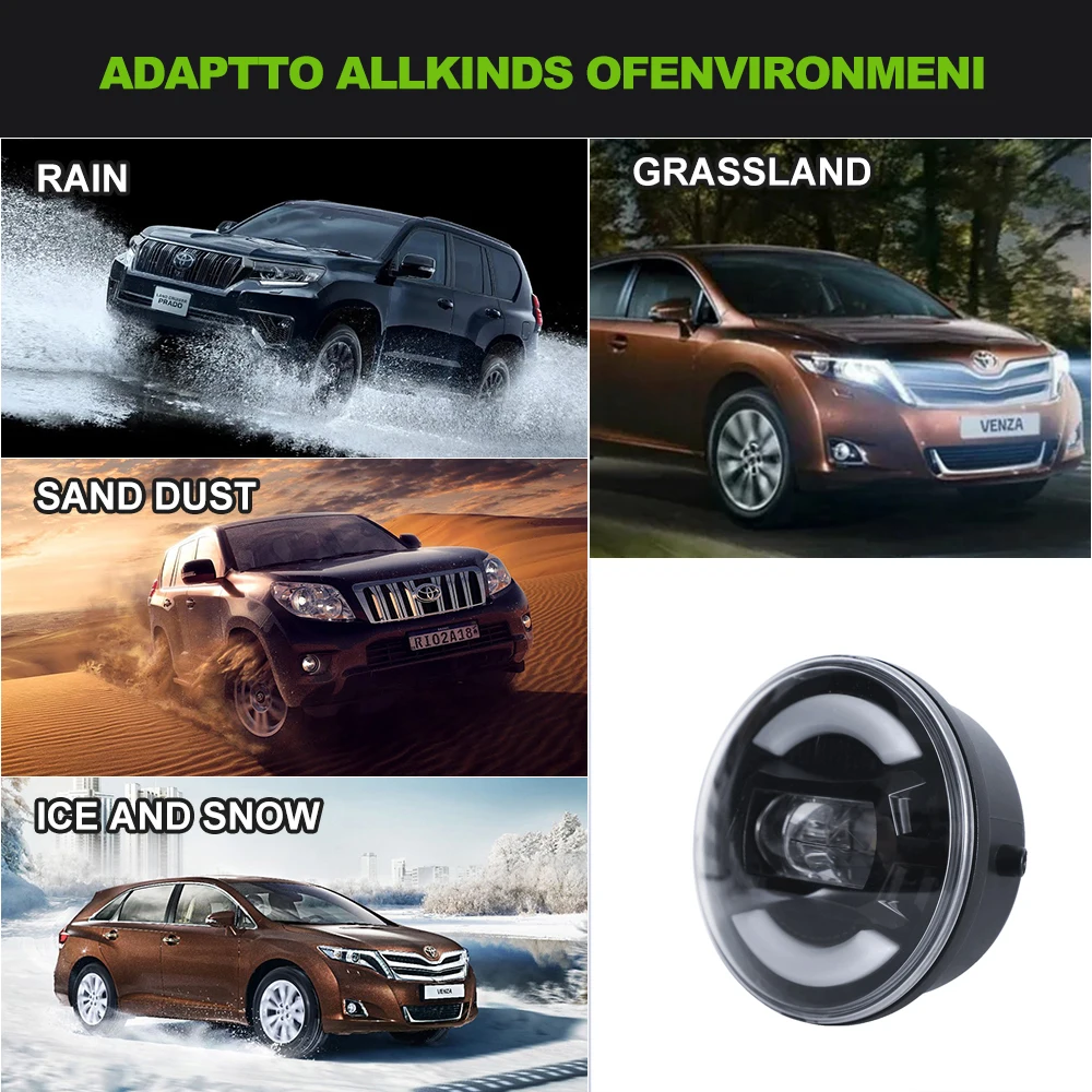 4 Inch 3 Inch Adv Spotlight Laser Led Projector Foglights Fog Lights Lamp For Toyota Vios Truck