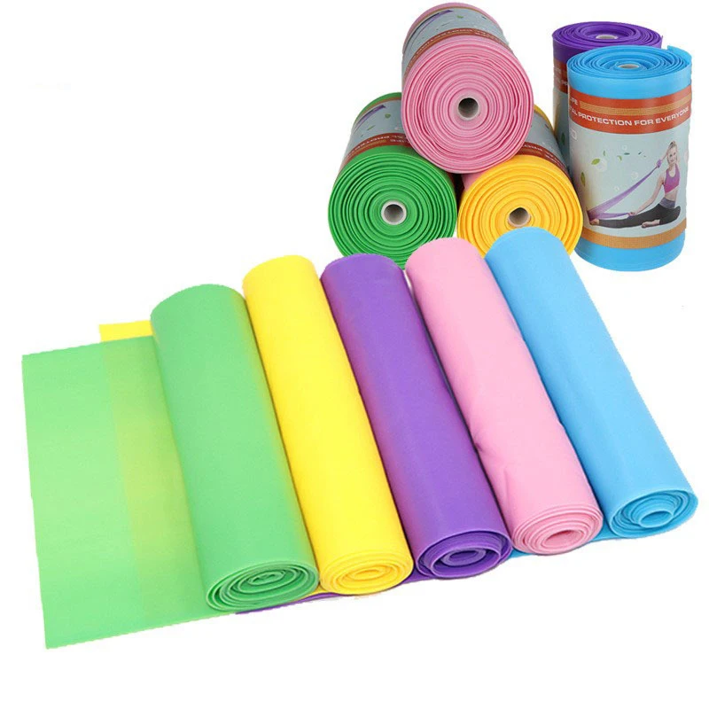 Customized Logo 15m Fitness Stretch Body Training Home Gym Exercise Workout Yoga Fat Resistance Bands Elastic Band