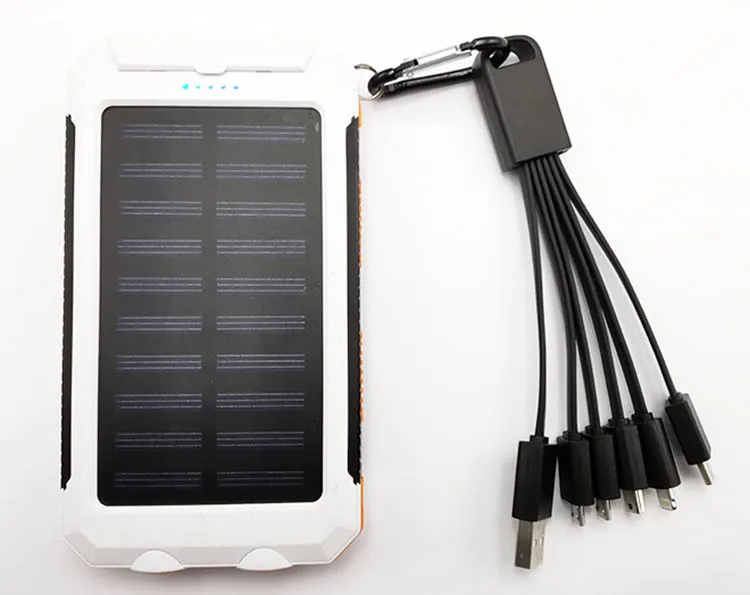 Micro Keychain Multiple 4 In 1 Charging Cable Portable Cell Phone Usb Charger With 3 Lights Cable