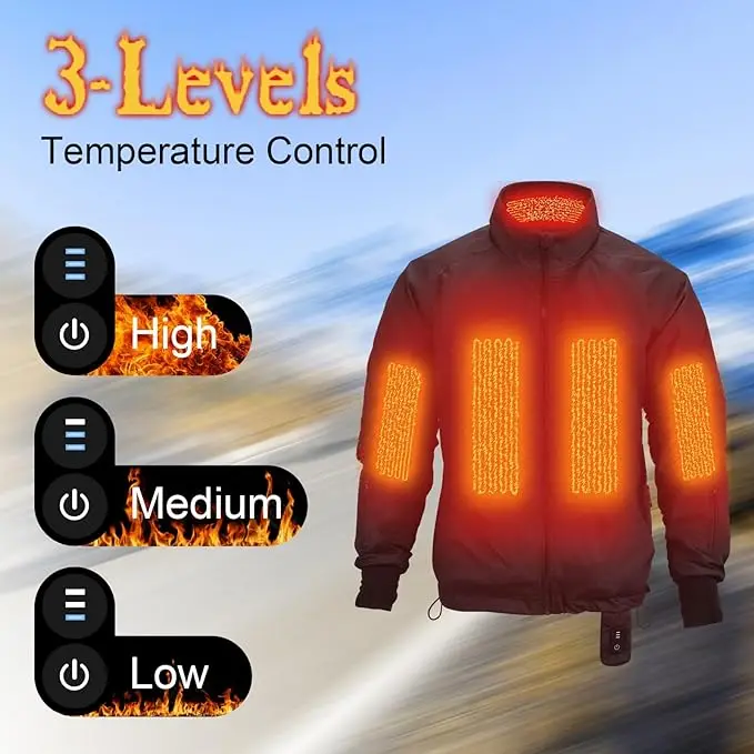 Мужская и Женская Толстая дальняя инфракрасная куртка с подогревом теплая зимняя Толстовка для лыж мотоциклов