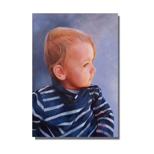 Modern Custom Pure Handmade Portrait Oil Painting Hanging Wall Art Mural Sofa Decor Custom Photo Portrait Figure Canvas Painting