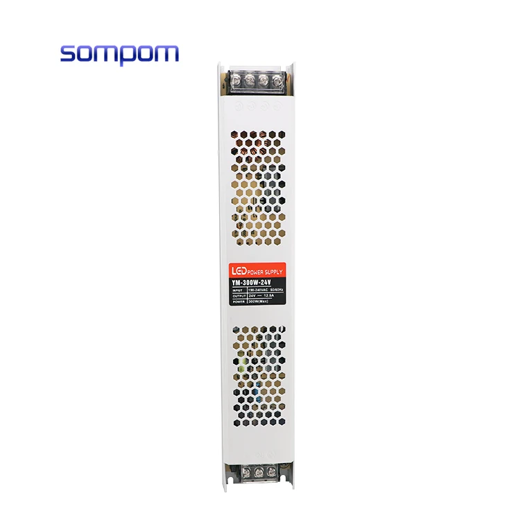 300W 12v 24v dc switch power supply slim thin SMPS 110/220V ac to dc 12v 24v 60w 100w 150w 200w 300w led driver