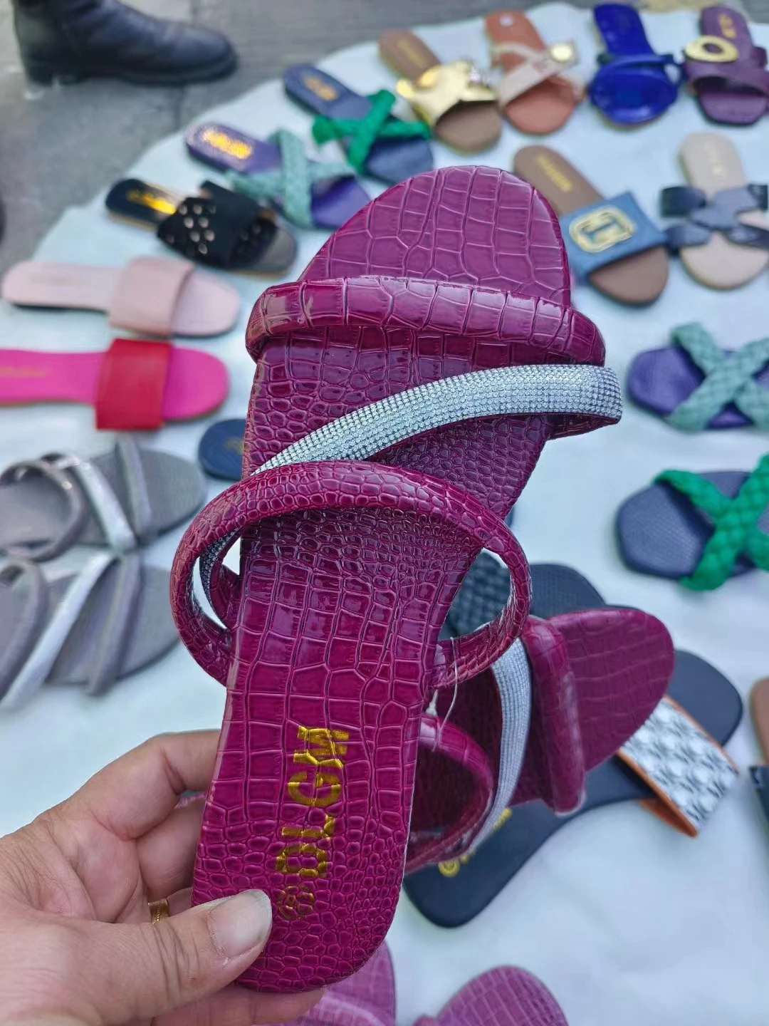 DF242 2024 Christmas SalesLadies Slippers Beach Summer Shoes sunborn women Flat Outdoor Shoes Female Casual Sandals