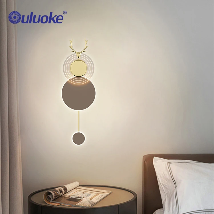 Nordic Modern Style Art Design Home Hotel Bedroom Lighting Surface Mounted Indoor Led Wall Lamp