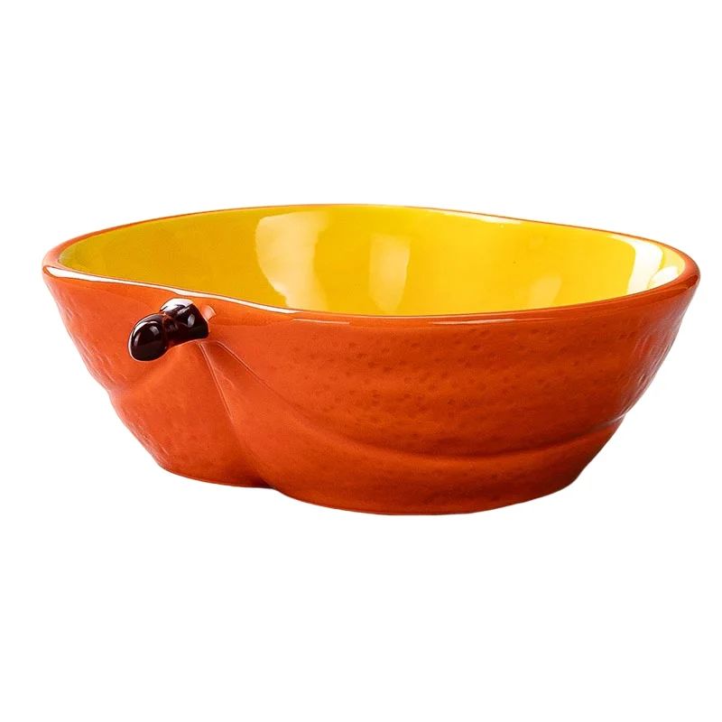 Creative pumpkin shaped  serving bowl cute mixing bowls  wholesale ceramic salad bowl