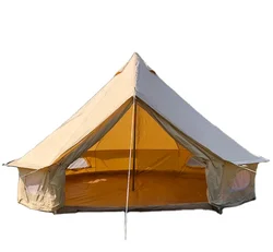 Outdoor Camping Cotton Canvas 5m Waterproof Bell Tent Teepee Yurt Glamping Tent