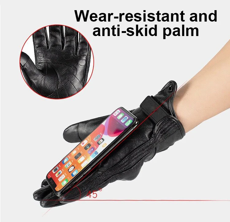 Outdoor waterproof climbing leather pro biker bicycle auto racing motorcycle riding tactical gloves