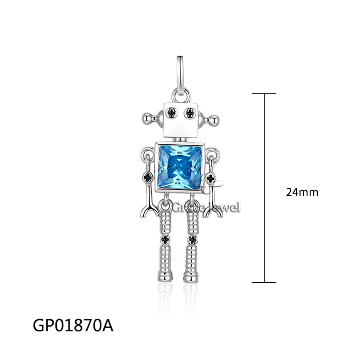 Grace Little Robot Silver 925 Charms Pendant