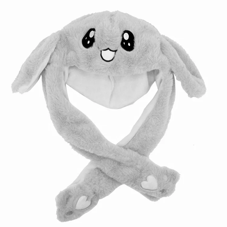 Korea Bunny Moving ears Plush Cute Making Funny Hats Plush Rabbit Hat Factory