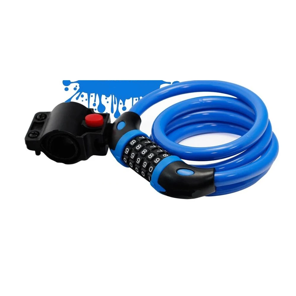 Патент на велосипеде для тяжелых условий эксплуатации MTB велосипед 12x1200mm кабель 5 цифр комбинации пароль велосипеда замок трос, хорошее качество