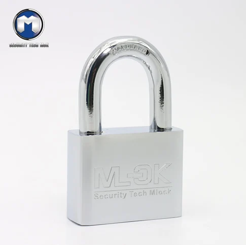 MOK W101 high security lock brass padlock master key system rectangular padlock chrome plated finished