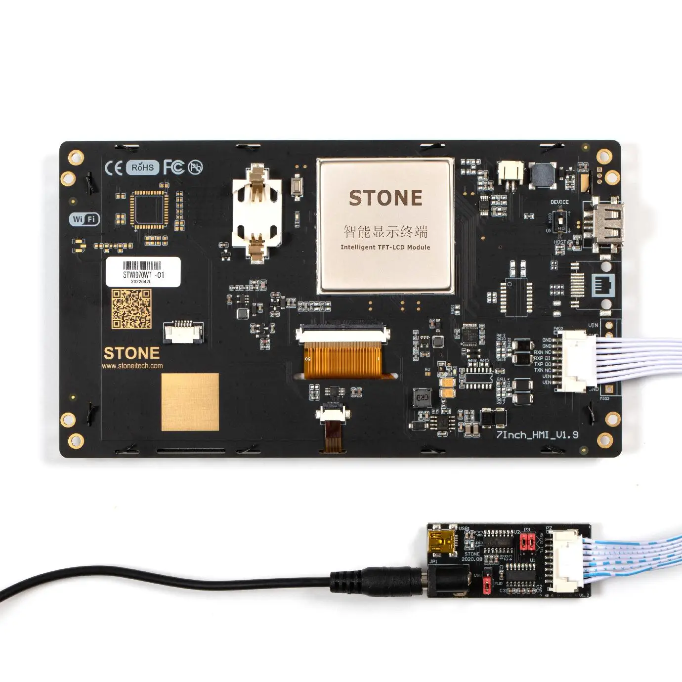 STONE NEW 7 Inch 800x480 420cd/m2 CPU CortexA8 256MB-1GB TFT LCD Touch Screen Display Module