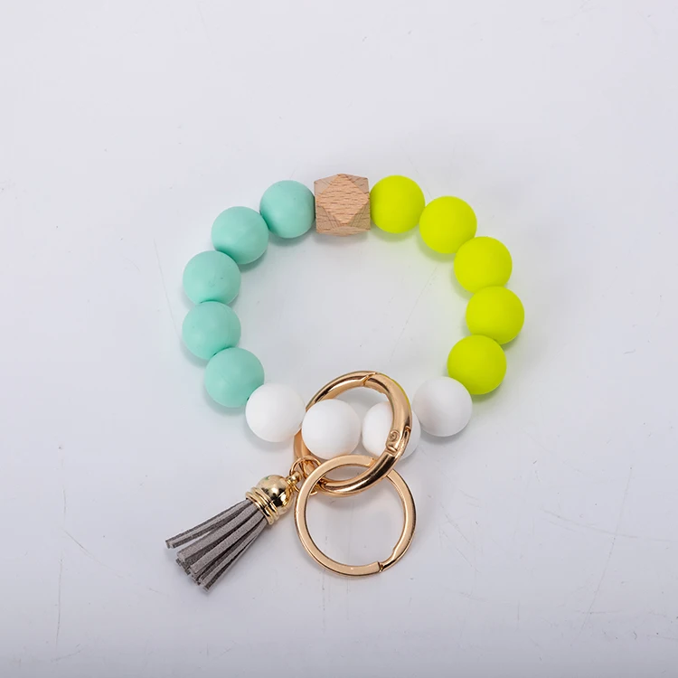 DIANJIN Llavero De Pulsera Custom 2021 силиконовые бусины брелки силиконовый браслет брелок