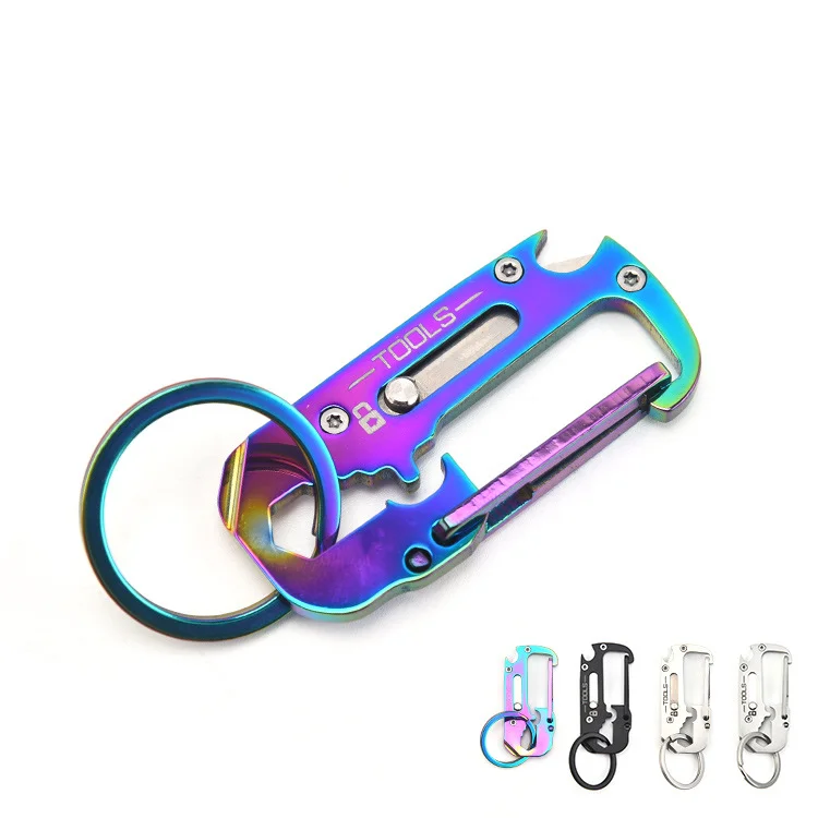 Premium Best Dad Gift Custom Engraving Mini Multi Tool Snap Hook Keychain