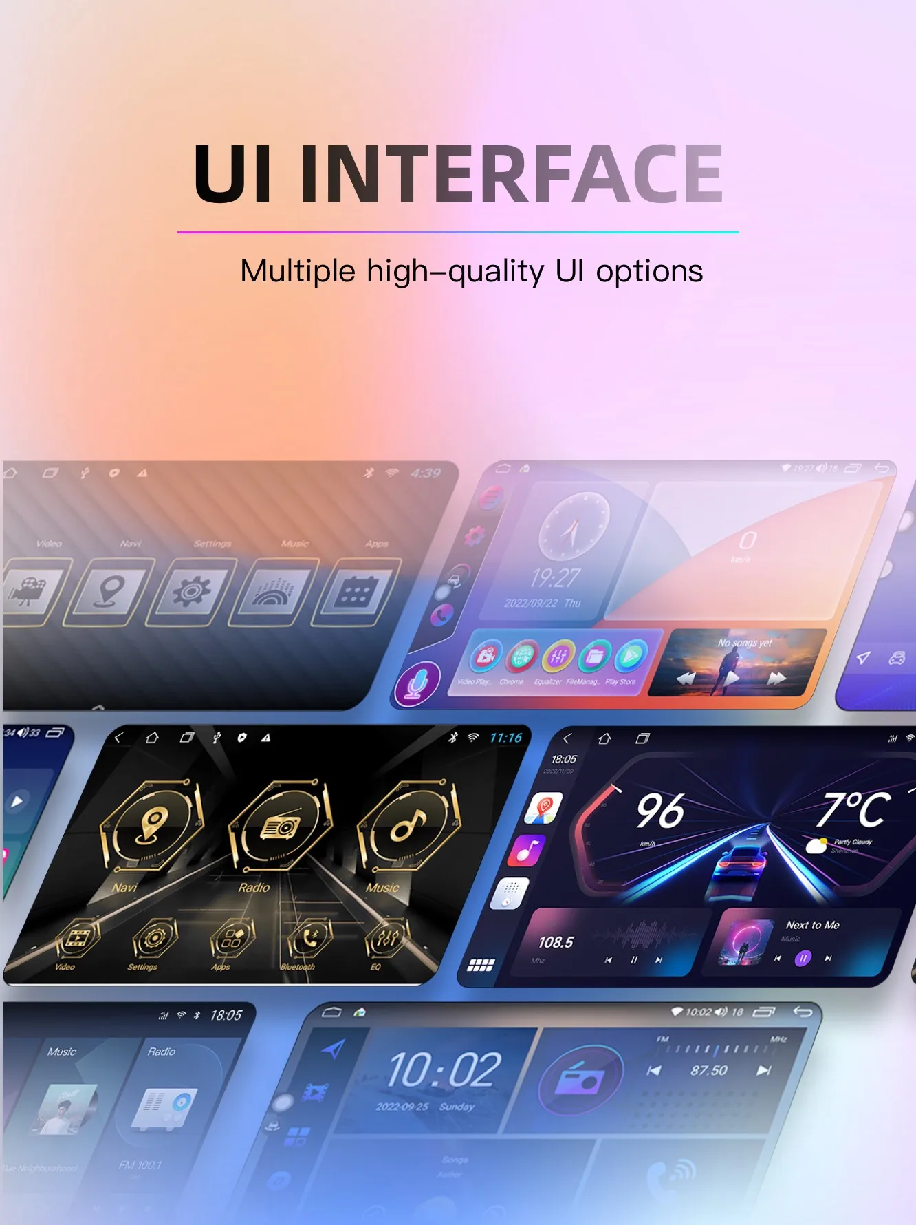 UI pioneer car audio Car DVD Player Android Audio 7 9 10 Inch For Toyota Camry 2007 For Android Car Tape For 2005 Toyota Corolla