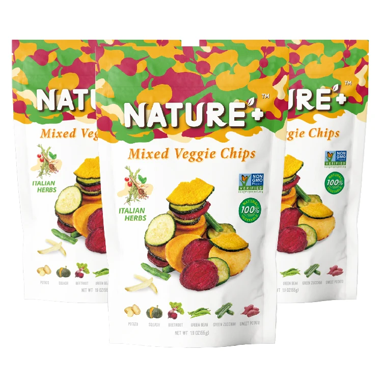 Best selling low fat vegan no preservatives mix veggie chips gluten free with 12 months shelf life