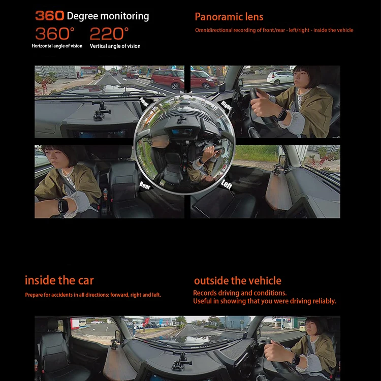 4-канальная видеорегистратор AKEEYO 1080p производство видеокамер 360 градусов автомобильный Автомобиль