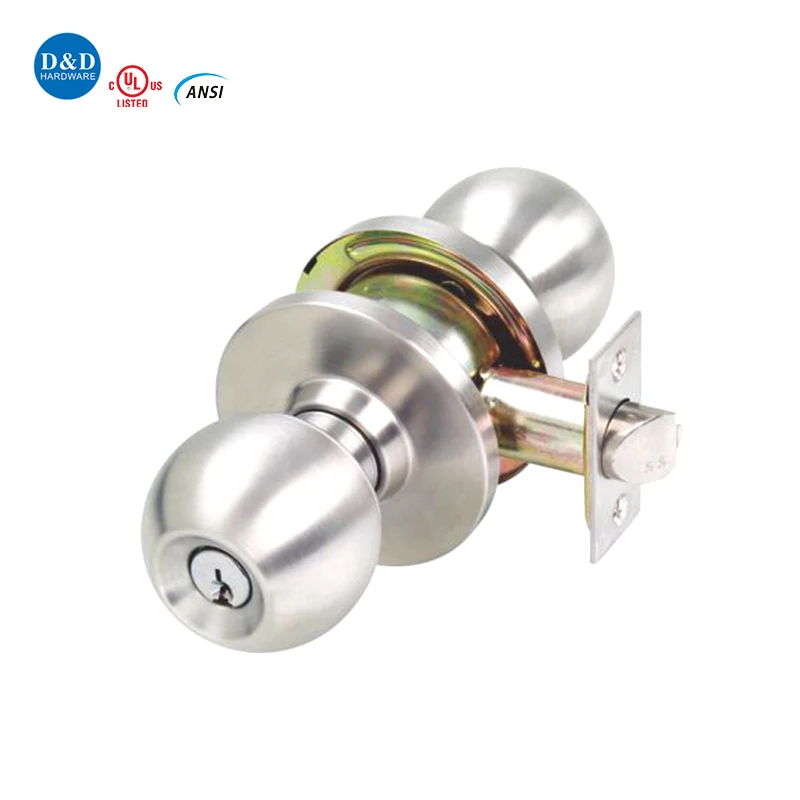 Fire Rated Stainless steel 304 Solid ANSI Grade 2 tubular ball knob lock-set lock hardware