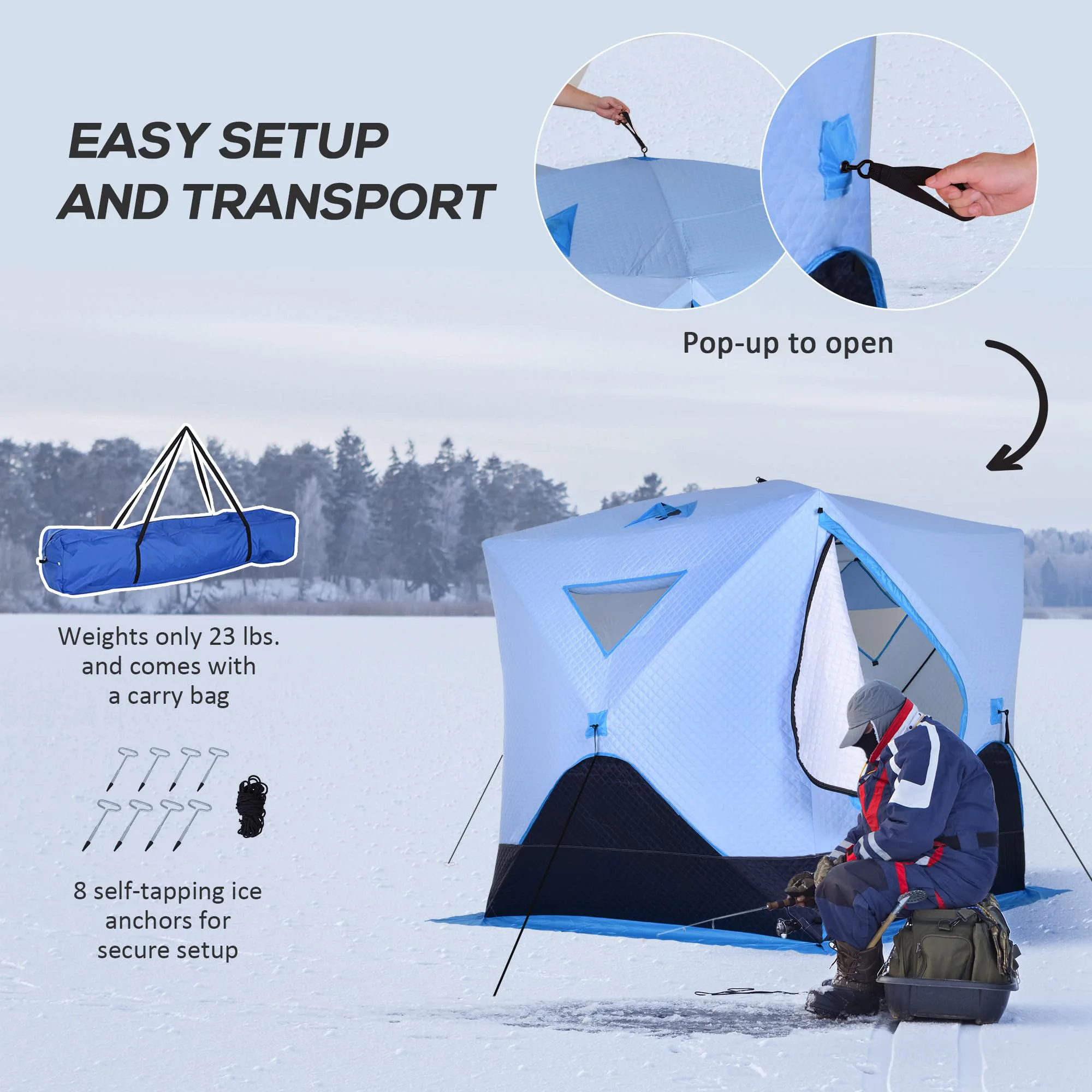 Wholesale Fishing Tent Carp Fishing Bivvy Waterproof, China Factory Insulated Ice Fishing Tent, Winter Tent For Fishing/
