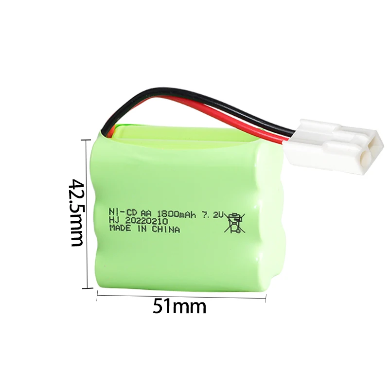 Factory 7.2V 1800mAh Ni-cd cell pack AA rechargeable batteries robot chinese car toy helicopter battery