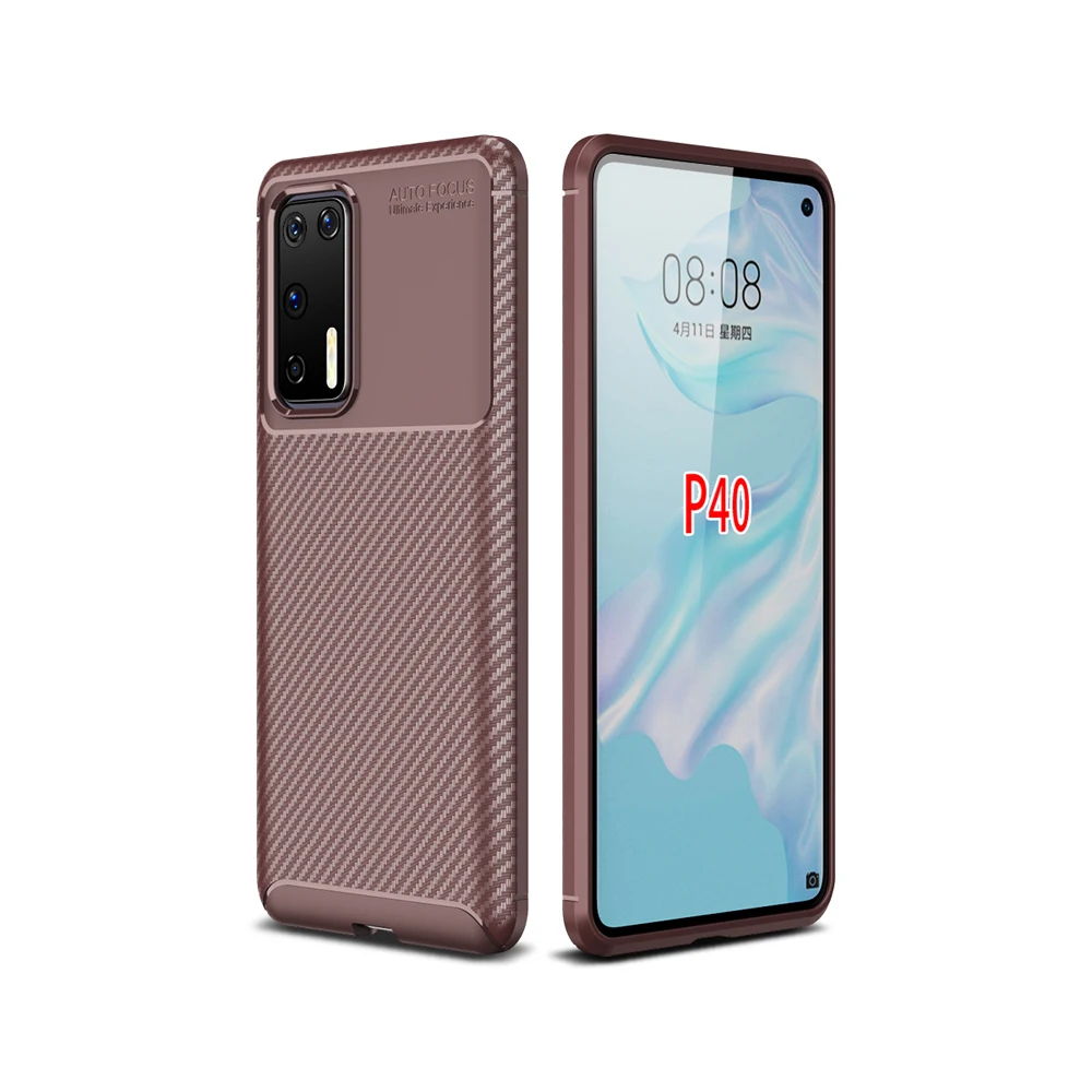 Чехол для телефона с автофокусом Huawei P40 задняя крышка из углеродного волокна
