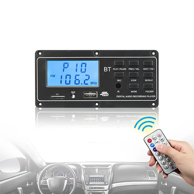 DC 5V 12V BT5.0 MP3 Decoder Amplifier Call Recording Function Music Player Module Mp3 decoder board