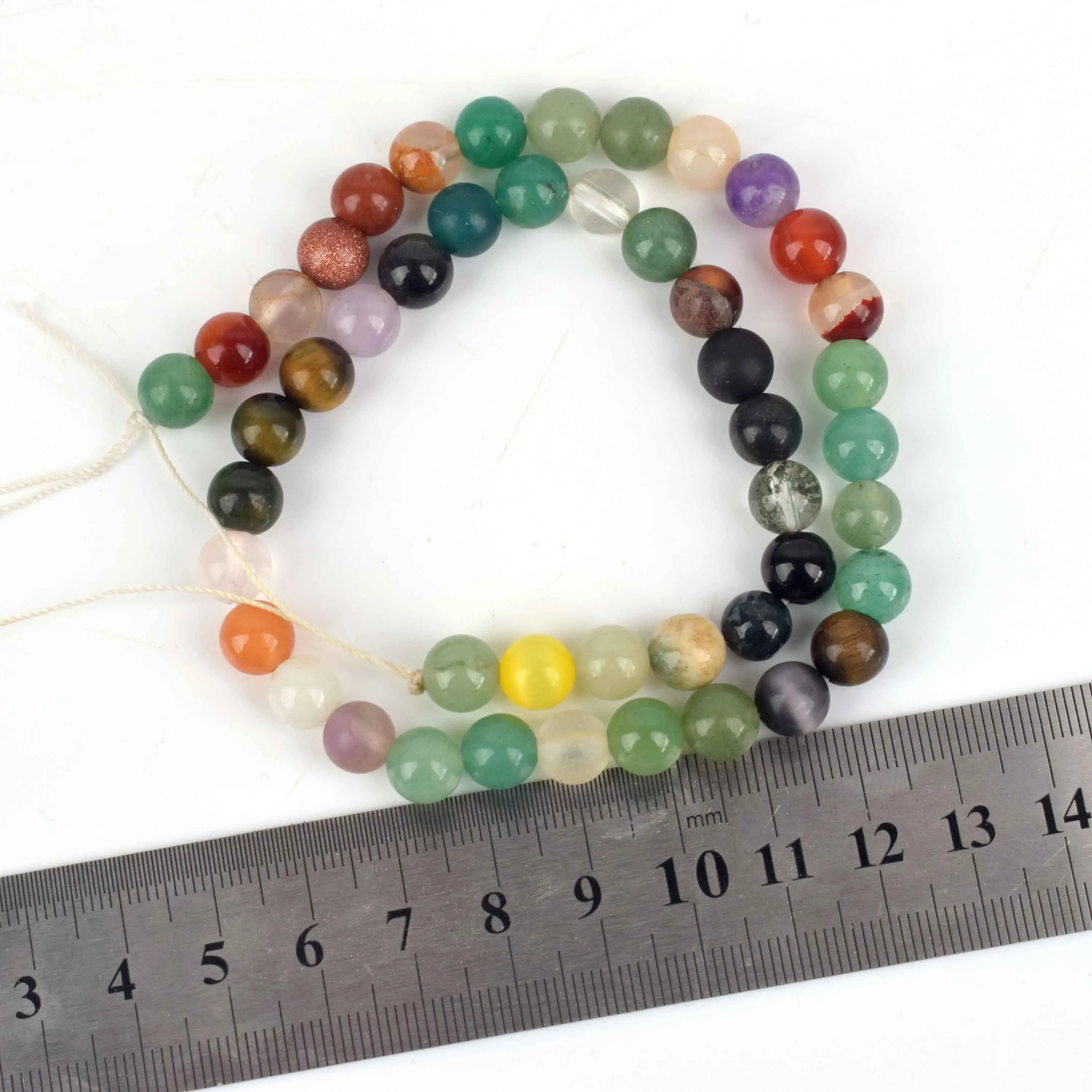Wholesale Nature Crystals Beads Colorful Bracelet Semi-finished Product For Sale